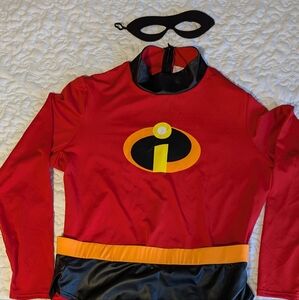 Men's Disney Red and Black Incredibles Superhero Costume with Mask